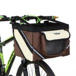 600D Oxford Fabric Bike Basket Bicycle Handlebar Front Bag Box Pet Dog Cat Carrier Bycicle Accessories