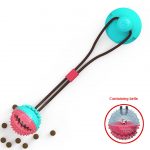 Pet Dog Toys Silicon Suction Cup Tug dog toy Dogs Push Ball Toy Pet Tooth Cleaning Dog Toothbrush for Puppy large Dog Biting Toy