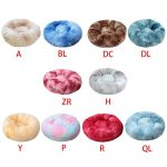 Mixing Color Long Plush Cat Nest Soft Coral Velvet Bed House Pet Sleeping Mat Winter Puppy Kennel Cat Cushion Portable Pads