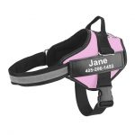 personalized dog harness pink