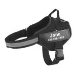 personalized dog harness black