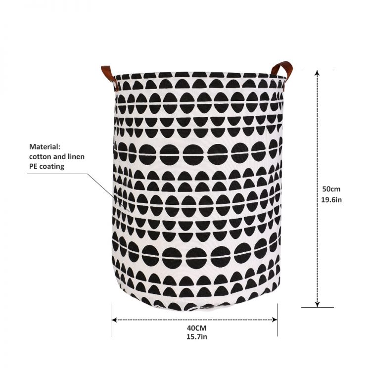 1pc Folding Laundry Basket Round Storage Bin Bag Large Hamper Collapsible Clothes Toy Basket Bucket Organizer Large Capacity