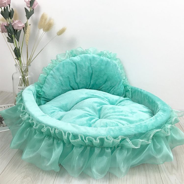 Cute dog bed green