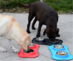 Double Dog Cat Bowls | Premium Stainless Steel Pet Bowls | Anti-Spillage, Anti-Slip