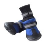 dog snow boots blue