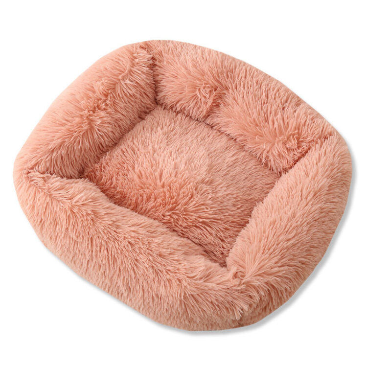 Winter Dog Bed | Warm Bed for Small Medium Dog | Soft Square Dog Bed