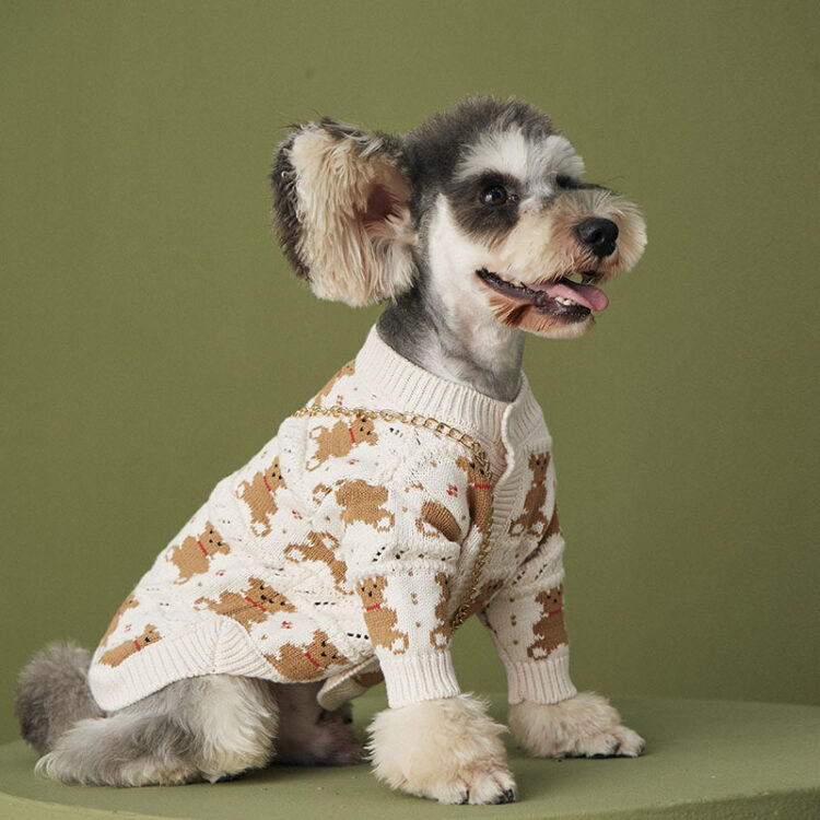 DogMEGA Winter Cardigan Sweater for Small Dog