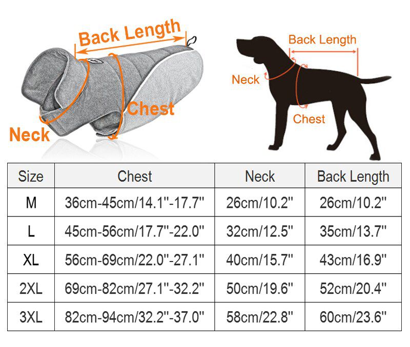 DogMEGA Fleece Warm Cotton Big Size Coat for Medium and Large Dog
