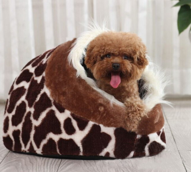 Leopard Dog Nest for Small Dog