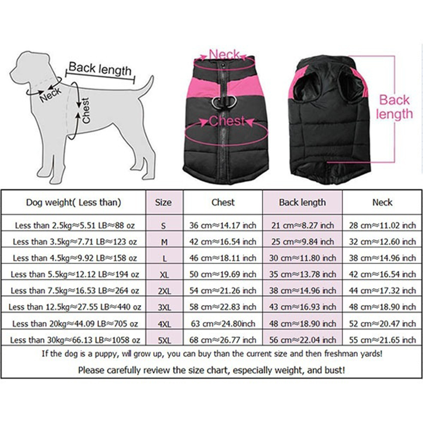 DogMEGA Winter Dog Clothes | Fashion Thicken Warm Cotton Dog Coat | Waterproof Jacket for Puppy Small Medium Large Dogs