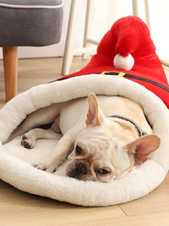 DogMEGA Christmas Warm Soft Dog Bed (3)_compressed