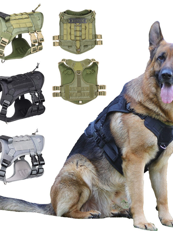 Tactical Dog Harness Military Big Dog Vest German Shepherd Durable Dog Harnesses