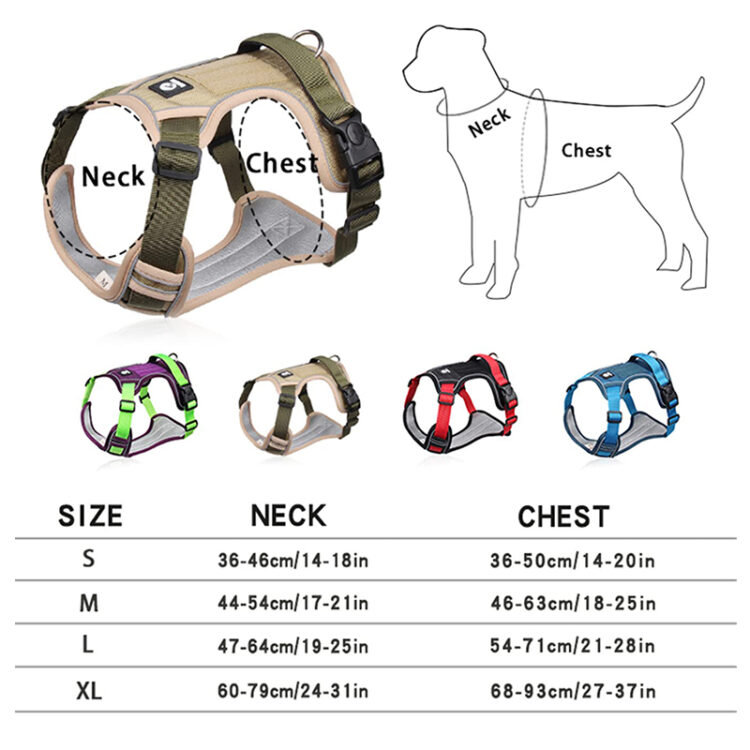 Nylon Dog Harness For Big Dogs Adjustable Safety