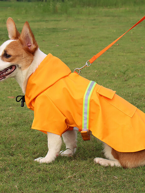 Dog Raincoat Waterproof – Reflective with Pocket
