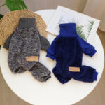 Warm Autumn and Winter Jumpsuit for Pet Dogs in Blue or Gray