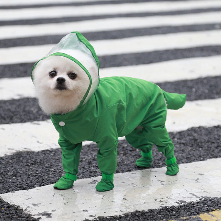 Dog Raincoat with Hood – Full Cover