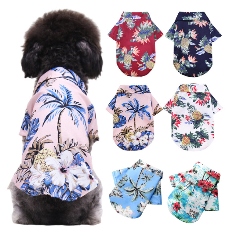 Hawaiian beach-style T-shirt for dogs