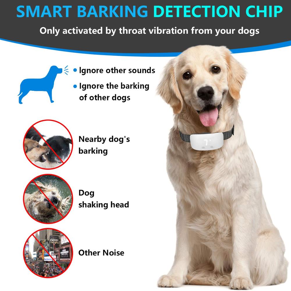 Bark Stop Collar With 3 Modes Beep Vibration And Electronic Shock