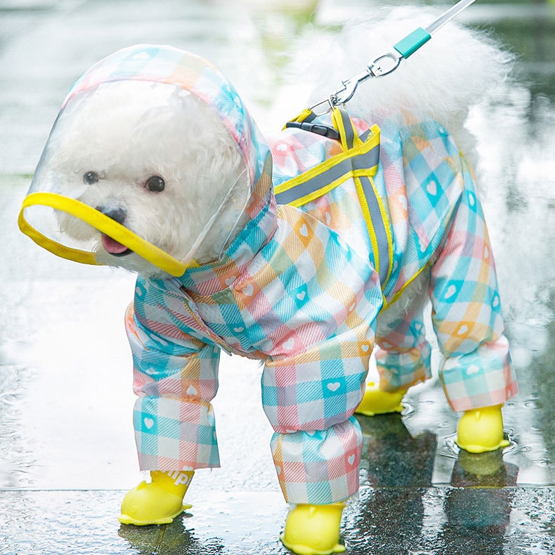 Reflective Raincoat With Cute Patterns For Dogs