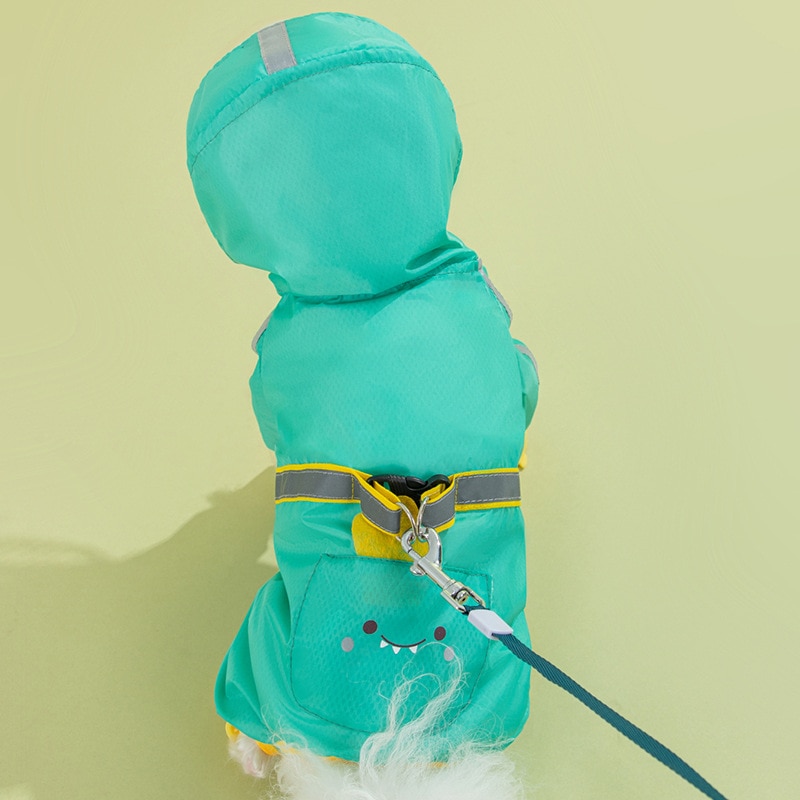 Reflective Raincoat With Cute Patterns For Dogs
