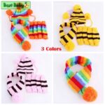 Winter Accessory Set For Dog - Knitted Hat, Scarf, And 4 Socks