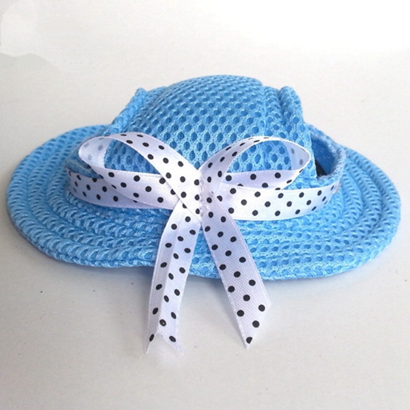 Cute Summer Hat With Bow Tie For Dogs