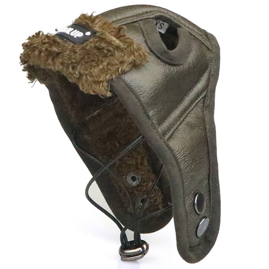 Warm Winter Pilot Cap By Leather For Dogs