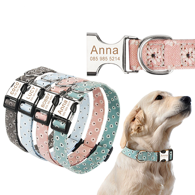 Accessories For Dog - Cute Chrysanthemum Pattern Collar