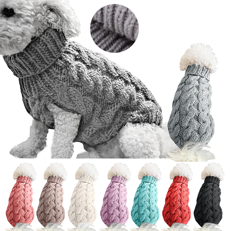 Warm Turtleneck Sweater - Winter Clothes For Dogs