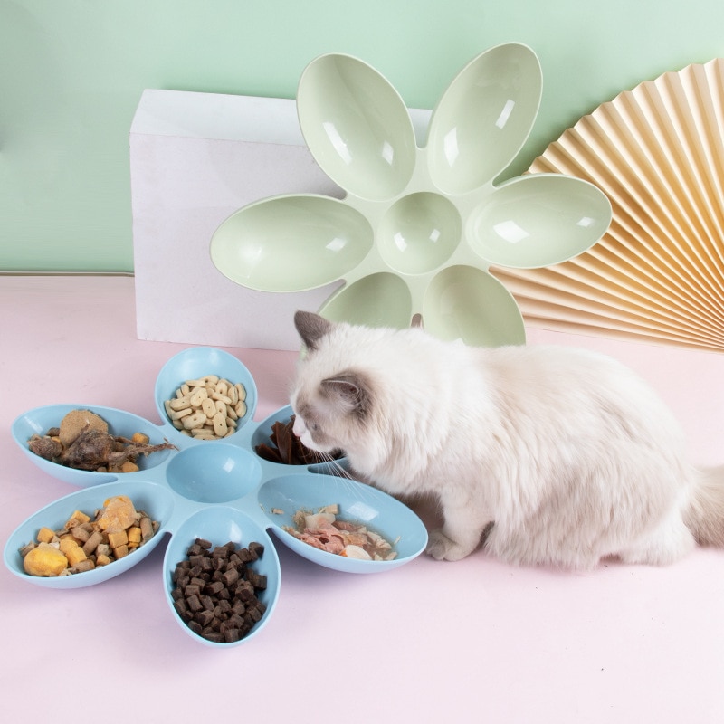 Flower-shaped Food Bowl For Dog - 6 In 1