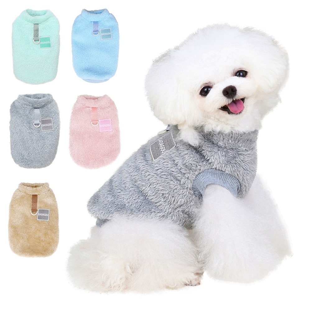 Dog Winter Clothes - Soft Coral Fleece Sweater