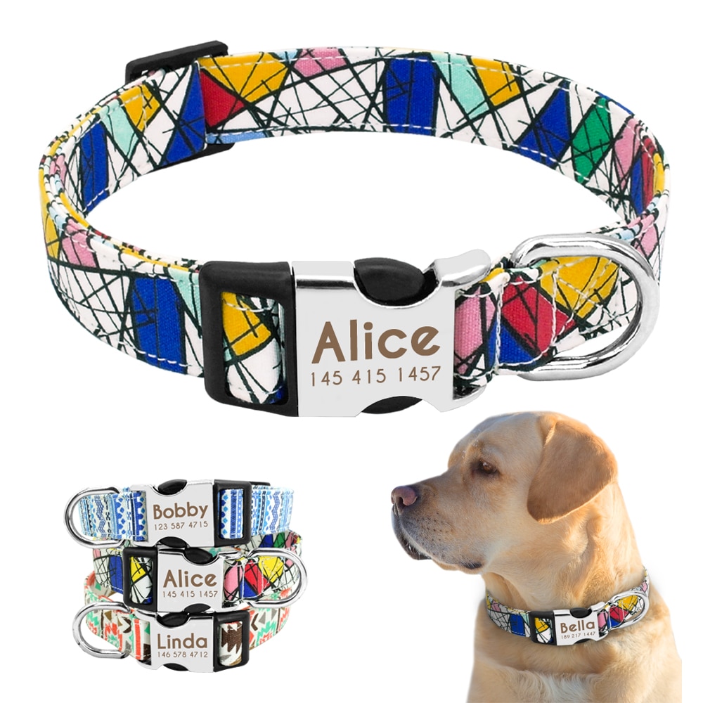 Cute Collar With Many Different Patterns For Dog