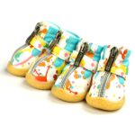 Warm Winter Shoes With Colorful Highlights For Dogs