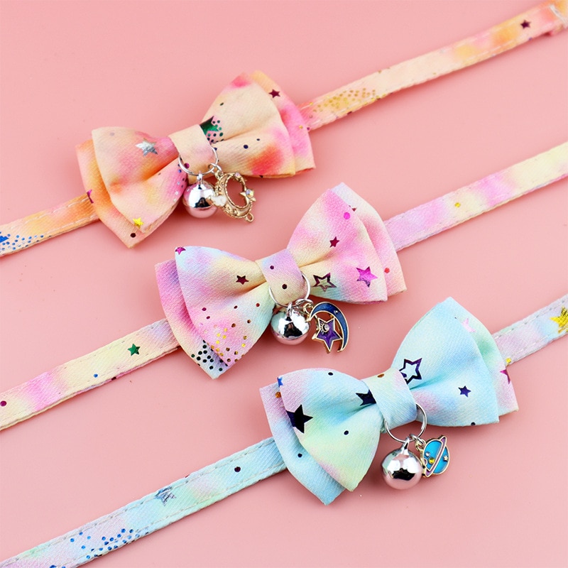 Cute Bow Collar With A Small Bell For Dog