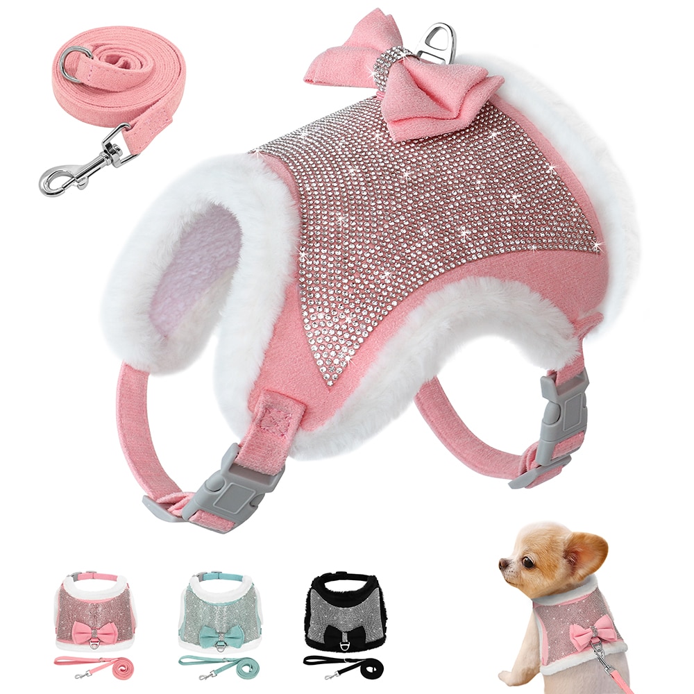 Dog Harness And Leash Set – With A Cute Bow