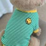 Dog Plaid T-shirt - Cute Smiley Face