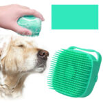 Silicone Bath Brush Helps To Clean The Dog's Body