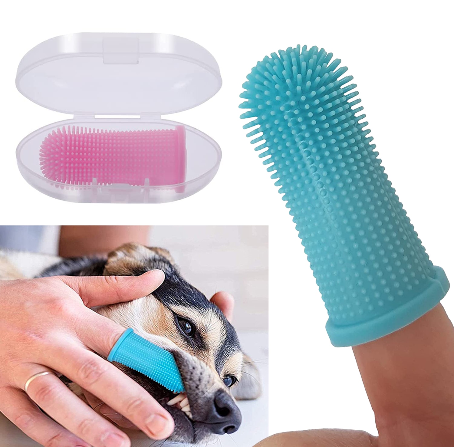 Finger Toothbrush For Dog Teeth Cleaning