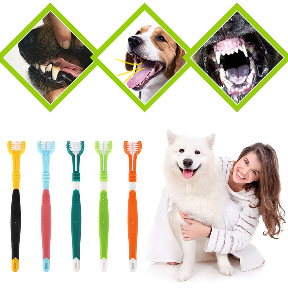 Three-sided Toothbrush For Dog