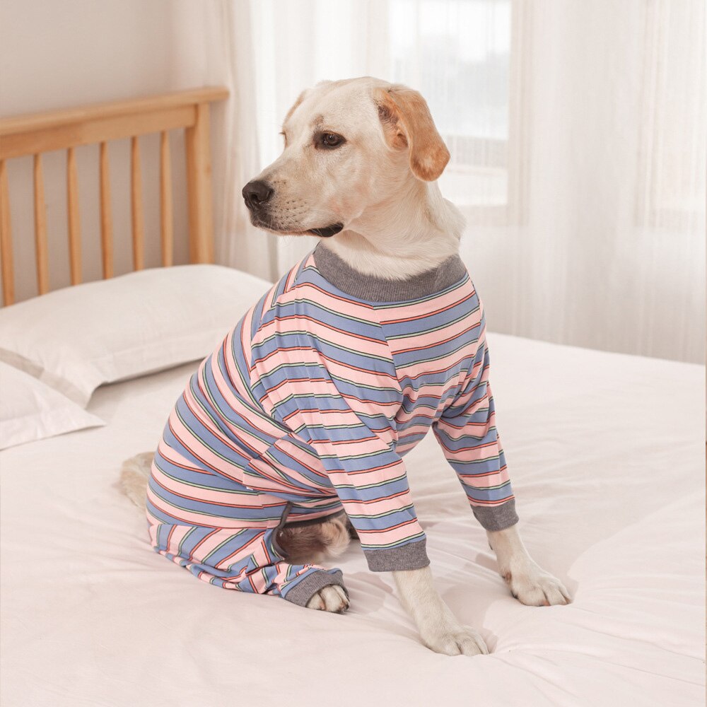 Striped Jumpsuit For Large Dog