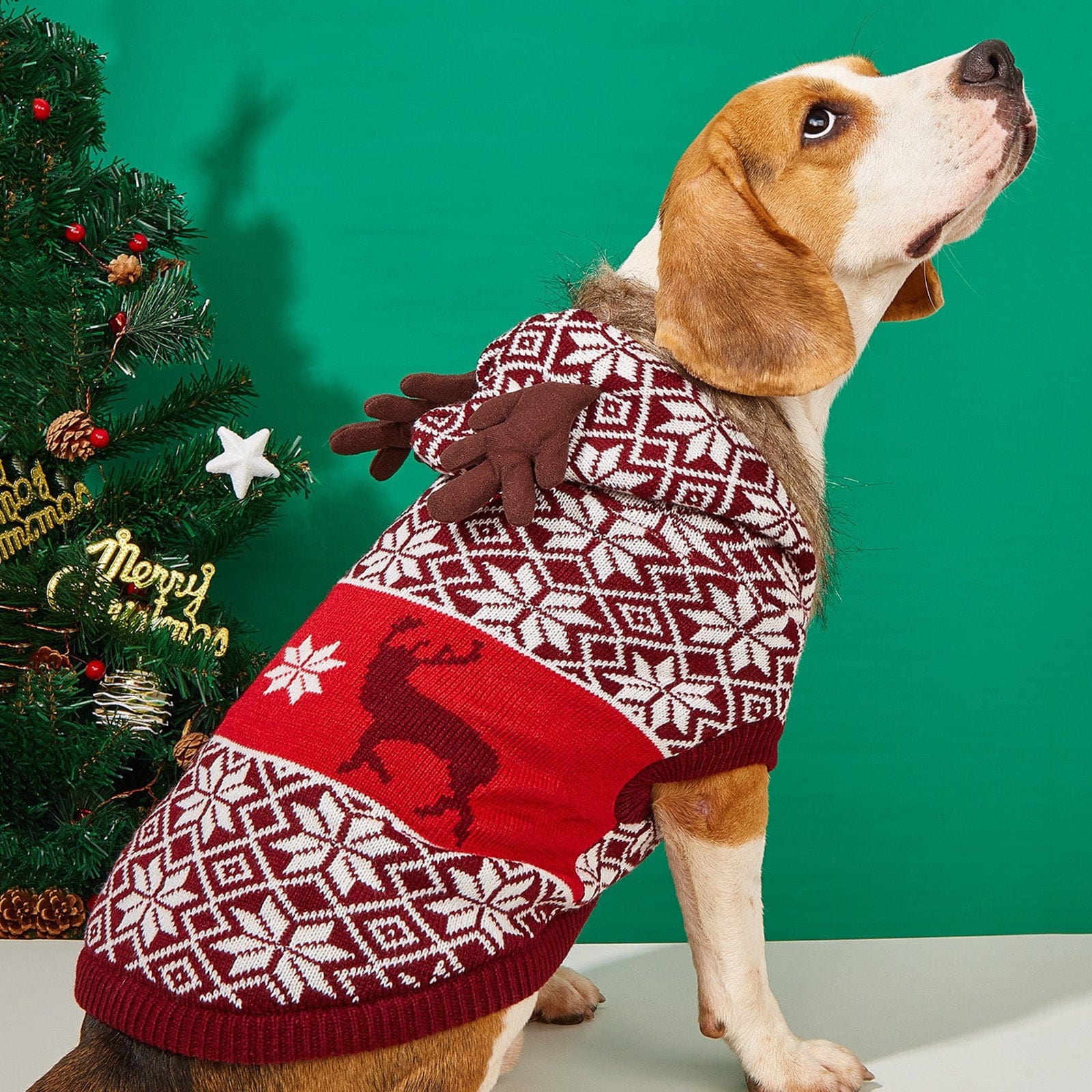 Knit Sweater For Dog – Cosplay As Reindeer