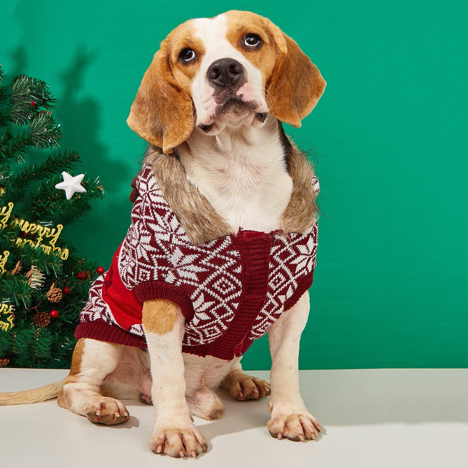 Knit Sweater For Dog - Cosplay As Reindeer