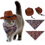 Cowboy Style - Hat And Triangle Scarf For Dog